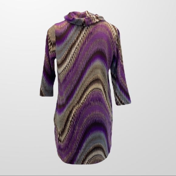 PAPILLON Pullover Cowl Neck Tunic Length Light Sweater Dress/Tunic - Picture 6 of 8